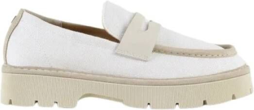 Panchic Witte Mocassini Platte Schoenen White Dames