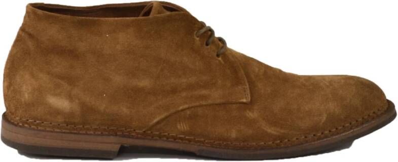 Pantanetti Leren schoenen met rubberen zool Brown Heren