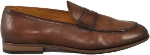 Pantanetti Leren schoenen met rubberen zool Brown Heren