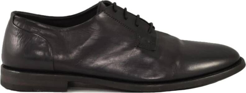 Pantanetti Leren schoenen met rubberen zool Black Heren