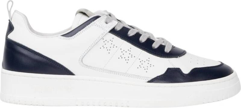 Pantofola D'Oro Blauwe Leren Heren Sneaker Stijl White Heren