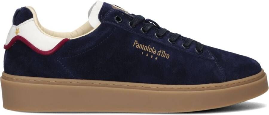 Pantofola D'Oro Blauwe Suède Lage Sneakers Blue Heren