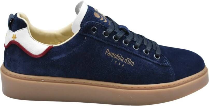 Pantofola D'Oro Blauwe Veterschoenen Elegant Klassiek Ontwerp Blue Heren