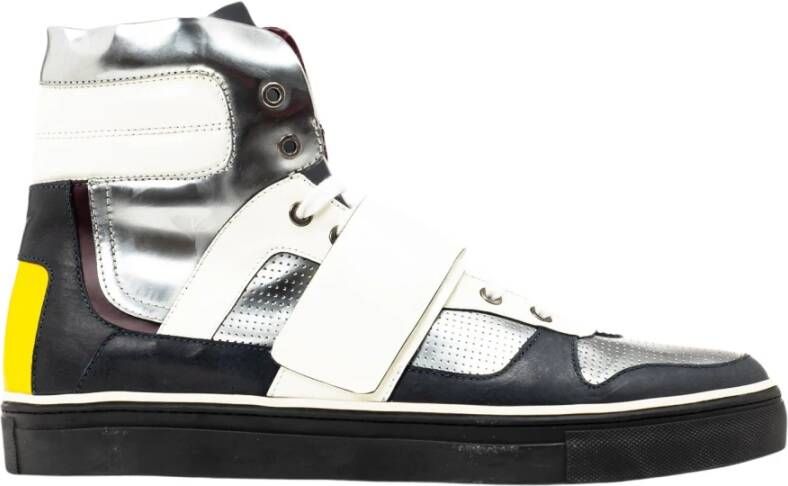 Pantofola D'Oro Hoge metallic sneakers voor heren Gray Heren