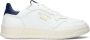 Pantofola D'Oro Lage Leren Sneakers met Blauwe Accenten White Heren - Thumbnail 1