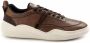 Pantofola D'Oro Elegante Heren Leren Sneakers Brown Heren - Thumbnail 8