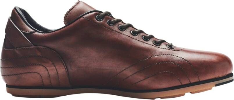 Pantofola D'Oro Superleggera Leather Classic Shoes Brown Heren