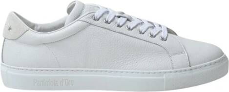 Pantofola D'Oro Witte Leren Sneakers Retrostijl White Heren