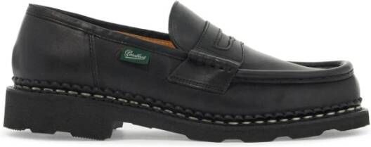 Paraboot Leren Mocassins met Noorse Stiksels Black Dames