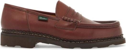 Paraboot Leren Mocassins met Noorse Stiksels Brown Dames