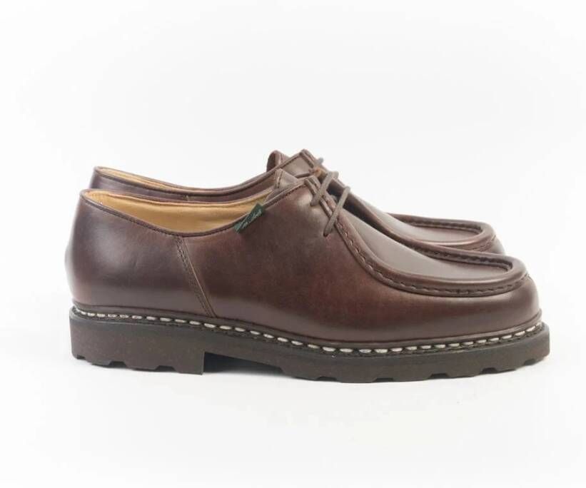 Paraboot Leren veterschoen met 2 oogjes Brown Heren