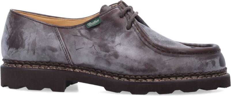 Paraboot Marmer-effect Leren Derby Schoenen Gray Heren