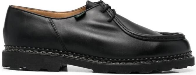 Paraboot Noorse Welt Leren Veterschoenen Mannen Black Heren