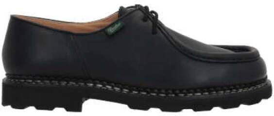 Paraboot Zwarte Leren Derby Schoenen Black Heren