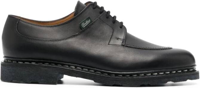 Paraboot Zwarte leren Derby platte schoenen Black Heren