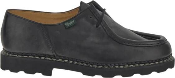 Paraboot Zwarte Leren Derby Schoenen Griff II Black Dames