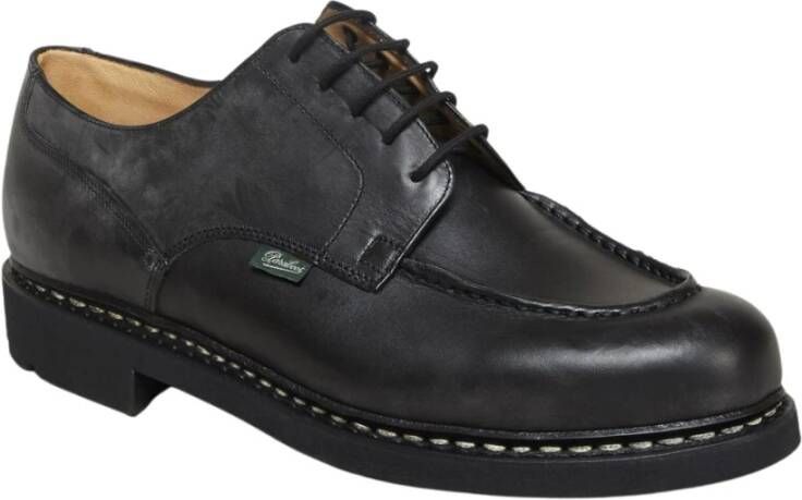 Paraboot Zwarte leren veterschoenen Black Heren