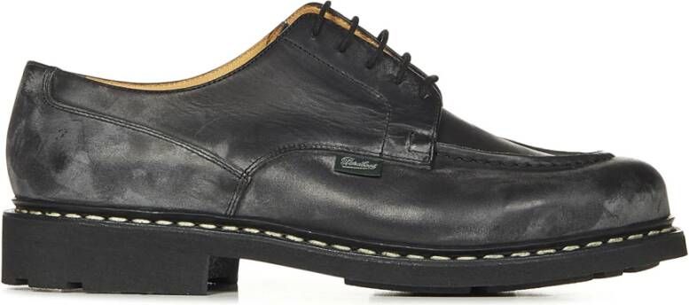 Paraboot Zwarte leren veterschoenen Black Heren