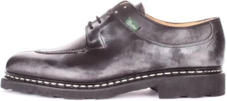 Paraboot Zwarte platte schoenen met logo detail Gray Heren