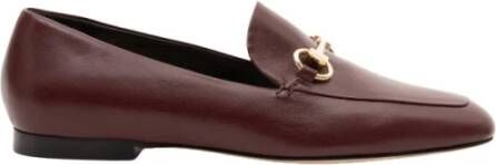 Parallele Bordeaux Leren Mocassin Ornament Accessoire Purple Dames