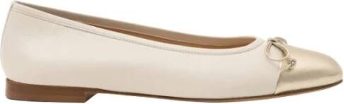 Parallele Lattice Leren Slingback Hakken Beige Dames