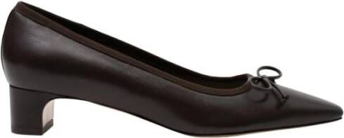 Parallele Moderne Espresso Leren Ballerina Schoen Brown Dames