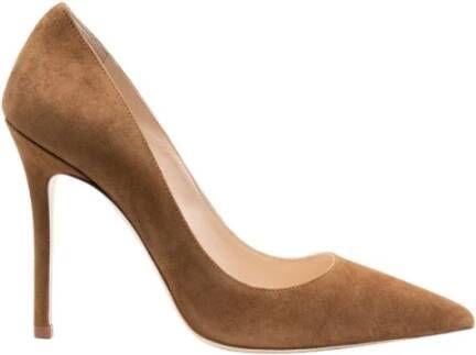 Parallele Stiletto suède pump cognac hak Brown Dames