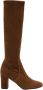 Parallele Stretch Suède Laars Cognac Brown Dames - Thumbnail 1