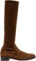 Parallele Stretch Suède Platte Laars Cognac Brown Dames - Thumbnail 1