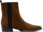 Parallele Westernlaars in Cognac Suède Brown Dames - Thumbnail 1