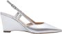 Parallele Zilveren Leren Slingback Hakken Gray Dames - Thumbnail 1