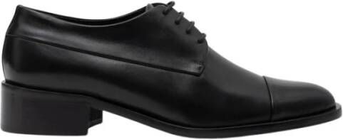 Parallele Zwarte Kalfsleren Derby Wilson Schoen Black Dames