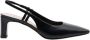 Parallele Zwarte leren slingback hakken Black Dames - Thumbnail 1