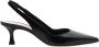 Parallele Zwarte leren slingback hakken Black Dames - Thumbnail 1