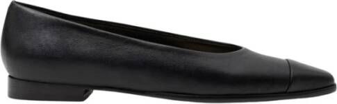 Parallele Zwarte Nappa Ballet Flats Black Dames