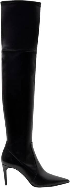 Parallele Zwarte Stretch Nappa Hoge Laarzen Lucia Black Dames