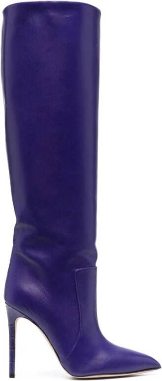 Paris Texas 100mm Kniehoge Laarzen Ultraviolette Designerkleur Purple Dames