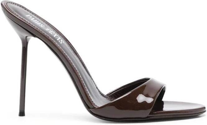 Paris Texas Bruin Leren Stiletto Hak Schoenen Brown Dames