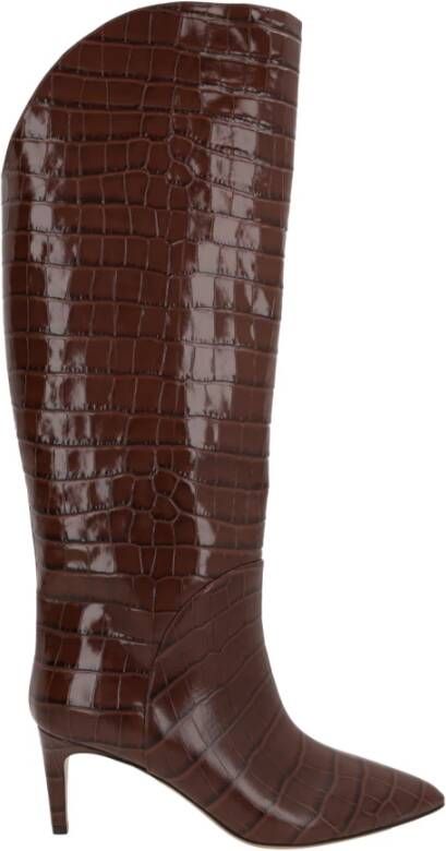 Paris Texas Bruine Krokodillenprint Leren Laarzen Brown Dames Schoenen