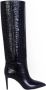 Paris Texas Croco Leren Stiletto Boot 85 Zwart Dames - Thumbnail 1