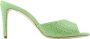 Paris Texas Groene Crystal Suede Stiletto Mules Green Dames - Thumbnail 1