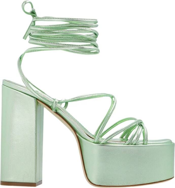 Paris Texas Groene leren sandalen met hak Green Dames