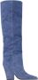 Paris Texas Jane 100 Leren Laarzen Puntige Neus 10 cm Hak Blauw Dames - Thumbnail 4