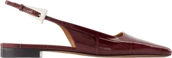 Paris Texas Krokodil-geprint Leren Slingback Burgundy Red Dames