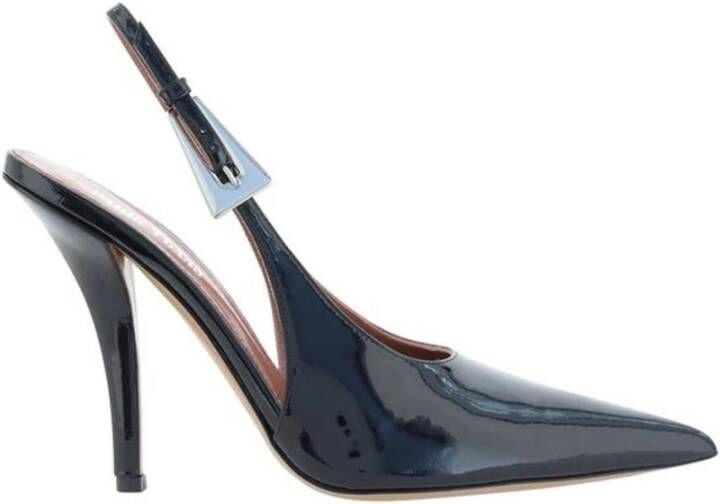 Paris Texas Lakleren Stiletto Hiel Slingback Pumps Black Dames