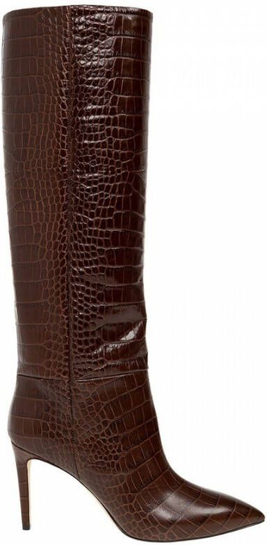 Paris Texas Leather heeled knee high boots Bruin Dames