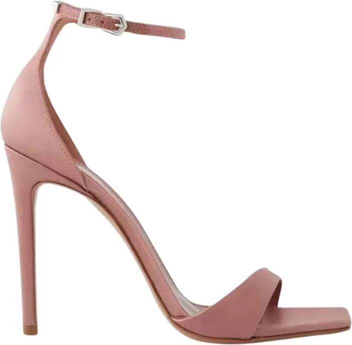 Paris Texas Roze satijnen stiletto sandalen Beige Dames