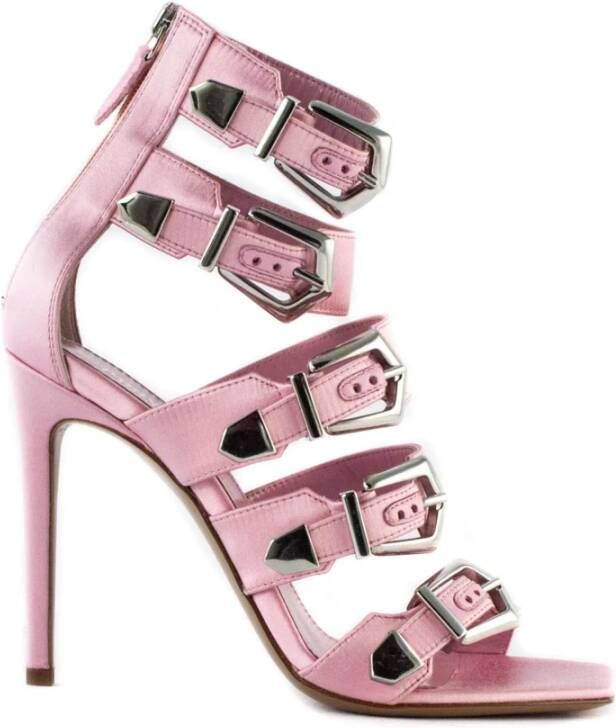 Paris Texas Roze Satijnen Ursula Sandalen Pink Dames