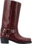 Paris Texas Studded Leather Boots with Metal Detail Red Dames - Thumbnail 1