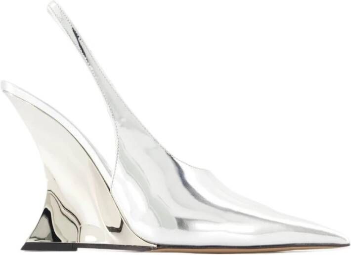 Paris Texas Zilver Glitter Slingback Pumps Gray Dames